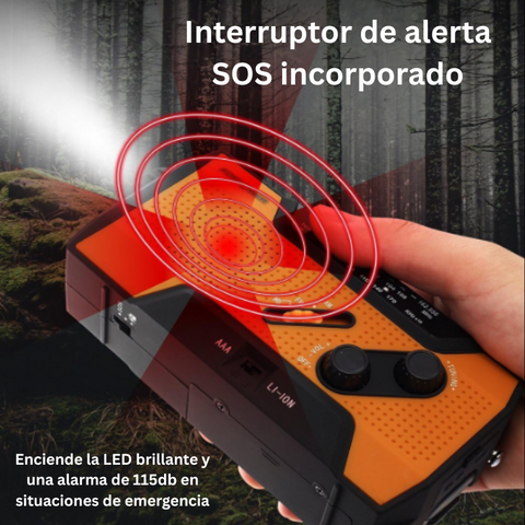 Radio Meteorológica A1 - NOAA, Power Bank, Alarma SOS